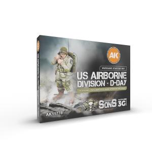 AK INTERACTIVE: US Airborne Division D-Day. Wargame Starter Set. 14 colori e 1 figura (esclusivo 101° operatore radio)