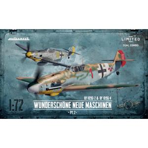 EDUARD: 1/72; WUNDERSCHÖNE NEUE MASCHINEN pt. 2 DUAL COMBO: Limited edition of the kit of the famous German WWII fighter aircraft Bf 109G