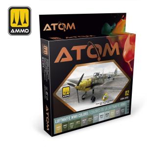 AMMO of MIG: Atom Paint Sets (12 Paints Per Set) Luftwaffe WWII Colors