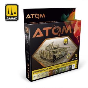 AMMO of MIG: Atom Paint Sets (12 colori per set) German Tank Colors WWII