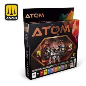 AMMO of MIG: Atom Paint Sets (12 colori per set) Basic Wargames Colors I