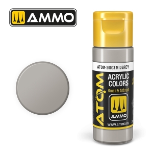 ATOM by Ammo of Mig COLOR Midgrey; acrylic paint 20ml