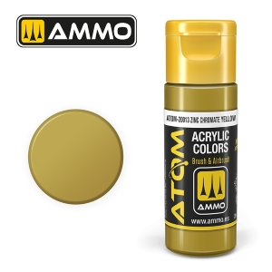ATOM by Ammo of Mig COLOR Zinc Chromate Yellow; acrylic paint 20ml
