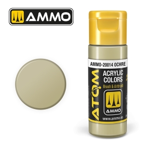 ATOM by Ammo of Mig COLOR Ochre; acrylic paint 20ml