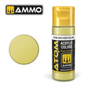 ATOM by Ammo of Mig COLOR Faded Yellow; acrylic paint 20ml