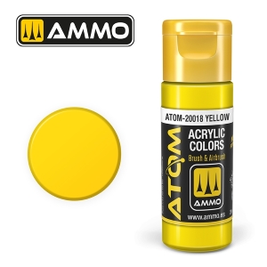 ATOM by Ammo of Mig COLOR Yellow; acrylic paint 20ml