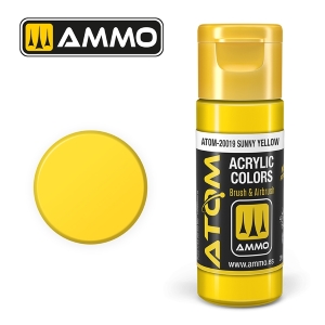 ATOM by Ammo of Mig COLOR Sunny Yellow; acrylic paint 20ml