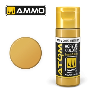ATOM by Ammo of Mig COLOR Mustard; acrylic paint 20ml