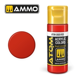 ATOM by Ammo of Mig COLOR Scarlet Red; acrylic paint 20ml