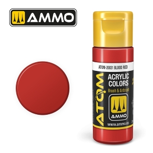 ATOM by Ammo of Mig COLOR Blood Red; acrylic paint 20ml