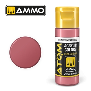 ATOM by Ammo of Mig COLOR Vintage Pink; acrylic paint 20ml