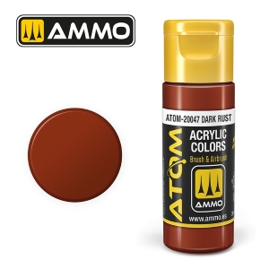ATOM by Ammo of Mig COLOR Dark Rust; acrylic paint 20ml