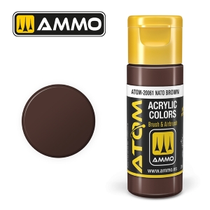 ATOM by Ammo of Mig COLOR NATO Brown; acrylic paint 20ml