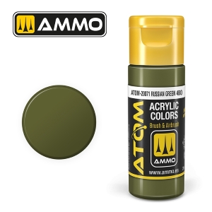 ATOM by Ammo of Mig COLOR Russian Green 4BO; acrylic paint 20ml