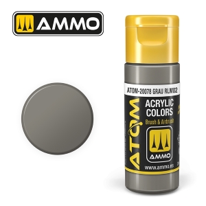 ATOM by Ammo of Mig COLOR Grau RLM02; acrylic paint 20ml