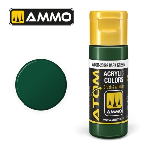 ATOM by Ammo of Mig COLOR Dark Green , pittura acrilica da 20ml