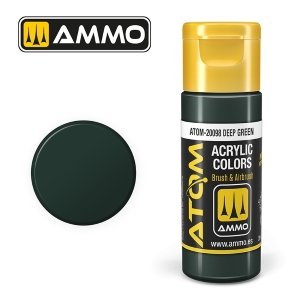 ATOM by Ammo of Mig COLOR Deep Green; acrylic paint 20ml