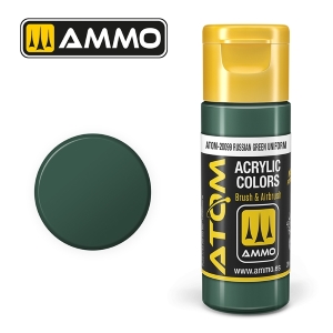 ATOM by Ammo of Mig COLOR Russian Green Uniform; acrylic paint 20ml