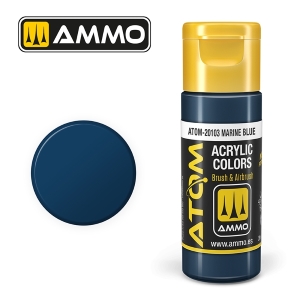 ATOM by Ammo of Mig COLOR Marine Blue; acrylic paint 20ml