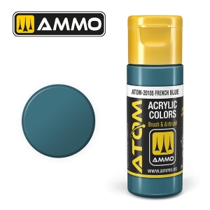 ATOM by Ammo of Mig COLOR French Blue; acrylic paint 20ml