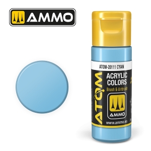 ATOM by Ammo of Mig COLOR Cyan; acrylic paint 20ml