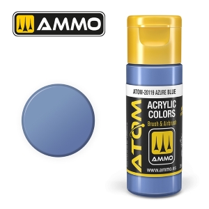 ATOM by Ammo of Mig COLOR Azure Blue; acrylic paint 20ml