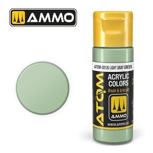 ATOM by Ammo of Mig COLOR Light Gray Green; acrylic paint 20ml
