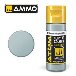 ATOM by Ammo of Mig COLOR Light Ghost Gray; acrylic paint 20ml
