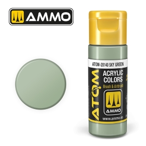 ATOM by Ammo of Mig COLOR Sky Green; acrylic paint 20ml
