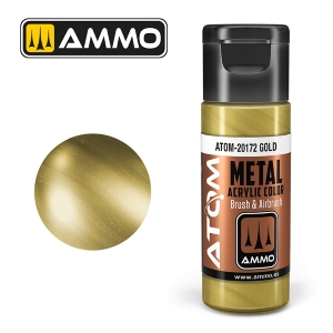 ATOM by Ammo of Mig METALLIC Gold , pittura acrilica da 20ml