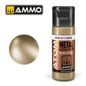 ATOM by Ammo of Mig METALLIC Brass; acrylic paint 20ml