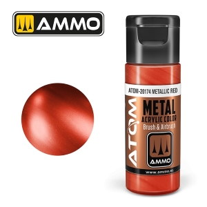 ATOM by Ammo of Mig METALLIC Red; acrylic paint 20ml