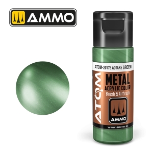 ATOM by Ammo of Mig METALLIC Aotake Green; acrylic paint 20ml