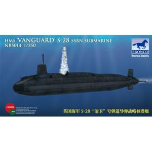Bronco Models: 1/350; sottomarino Britannico HMS-28 'Vanguard' SSBN