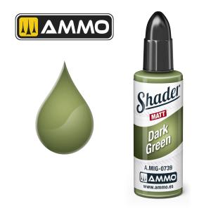 AMMO of MIG: MATT SHADER Dark Green 10mL