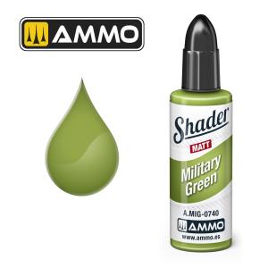 AMMO of MIG: MATT SHADER Military Green 10mL