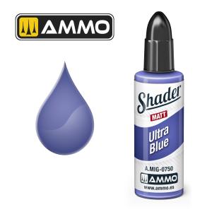 AMMO of MIG: MATT SHADER Ultra Blue 10mL