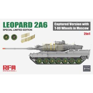 RYE FIELD MODEL: 1/35; LEOPARD 2A6 Captured Version with T-80 Wheels in Moscow (Special Limited Edition)