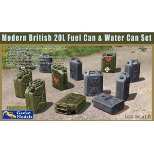 GECKO: 1/35; Modern British 20L Fuel Can & Water Can Set