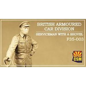 Copper State Models: 1/35; British Armoured Car Division Serviceman with a shovel