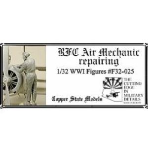 Copper State Models: 1/32; RFC Air Mechanic repairing