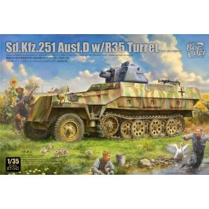 BORDER MODEL: 1/35; Sd.Kfz.251 /1 Ausf.D with R35 turret con fotoincisioni e cingoli maglia/maglia