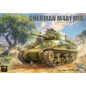 BORDER MODEL: 1/35; Sherman M4A1 Mid production with PE, metal barrel, 3D light guards and stowage