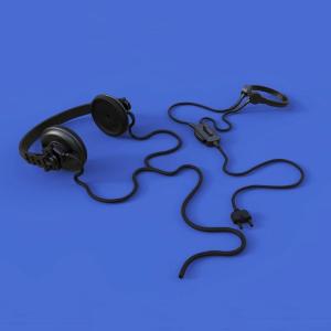 Royal Model: German tanker head phones set-WWII (1/16 scale) 3D printed
