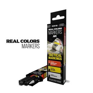 AK INTERACTIVE: REAL COLORS MARKERS TACTICAL MARKINGS - SET 3 REAL COLORS MARKERS