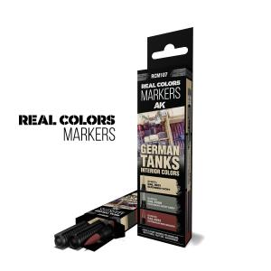 AK INTERACTIVE: REAL COLORS MARKERS GERMAN TANKS INTERIOR COLORS - SET 3 REAL COLORS MARKERS