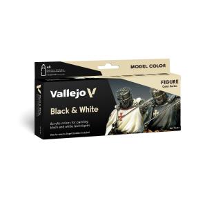 Vallejo Model set Black & White by Angel Giraldez 8 colori da 18ml