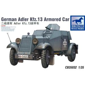 Bronco Models: 1/35; German Adler Kfz. 13 Armored car