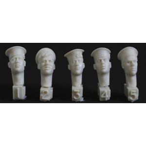 HORNET: 5 heads wearing British sailor cap, post 1930
