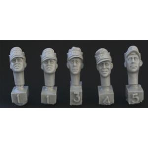 HORNET: 5 heads, Ger. WW2 mountain caps